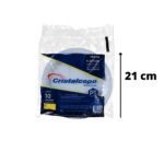 PRATO PLASTICO REFEIÇAO PR21 COM 10 UNIDADES - CRISTALCOPO
