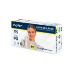 LUVA LATEX M COM PÓ CX COM 100 UNIDADES - INOVEN