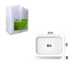 BANDEJA ISOPOR B2 BRANCA 21X14X1,8 COM 400 UNIDADES - BOM APETITE