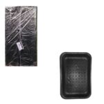 BANDEJA PRETA CRA-002 ABSORVENTE BIODEGRADAVEL 215X145X21MM FARDO COM 400 UND - COPOBRAS