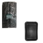 BANDEJA PRETA CRA-003 ABSORVENTE BIODEGRADAVEL 240X185X20MM FARDO C/ 400 - COPOBRAS