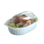 BANDEJA PORTA FRANGO BASE BRANCA COM 100 UNIDADES