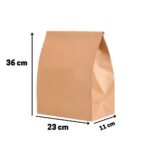 SACO DE PAPEL KRAFT LISO DELIVERY G 15KG 36X11X23 CM COM 100 UNID - CHIARA