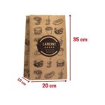 SACO DE PAPEL KRAFT DELIVERY IMPRESSO M 10KG 35X10X20 CM COM 100 UNID - CHIARA