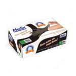 LUVA NITRILICA M SEM PÓ PRETA CX COM 100 UNID MEDIX
