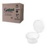 POTE REDONDO 250ML COM TAMPA ARTICULADA P 742 CX COM 200 UND - PPLAST