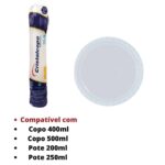 TAMPA DE 200ML SEM FURO COM 50 UNIDADES - CRISTALCOPO
