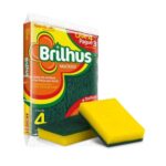 ESPONJA DUPLA FACE COM 4 UNIDADES