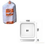 BANDEJA ISOPOR B1 BRANCA COM 100 UND - TOTALPLAST