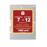 SACO PLASTICO PP 7X12X0,6 COM 1000 UNIDADES - EMAR