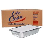 BANDEJA ALUMINIO 1500  COM 100 UNIDADES - LIFE CLEAN