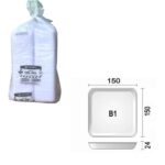 BANDEJA ISOPOR B1 BRANCA 15X15 COM 400 UNIDADES - COPOBRAS