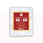 SACO PLASTICO A VACUO 40X60X020 COM 500 UNIDADES