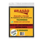 SACO PARA LIXO DE 200 LITROS PACOTE COM 5 UNIDADES - BRASÃO