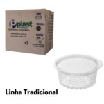 POTE REDONDO 350ML COM TAMPA ARTICULADA P-771 CX COM 200 UND - PPLAST