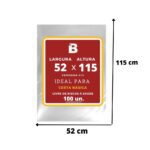 SACO PLASTICO SANFONADO 52X115X0,12 COM 100 UNIDADE - POLIMPRESS