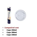TAMPA DE 300ML SEM FURO COM 100 UNIDADES - CRISTALCOPO