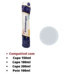 TAMPA DE 100ML SEM FURO COM 100 UNIDADES - CRISTALCOPO