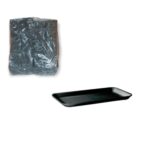 BANDEJA ISOPOR PRETA 38X20X30MM COM 100 UND -  COPOBRAS CR008