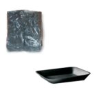 BANDEJA ISOPOR PRETA BRL 003 18X23 COM 400 UND - COPOBRAS