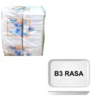 BANDEJA ISOPOR B3 BRANCA 23,5X18X16M COM 100 UNIDADES - TOTALPLAST