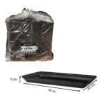 BANDEJA ISOPOR PRETA CR-008 "PREMIUM" 380X200X30MM FRD COM 100 UND - COPOBRAS