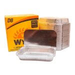 BANDEJA DE ALUMINIO RETANGULAR 1500ML COM TAMPA - WYDA D8