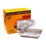 BANDEJA DE ALUMINIO RETANGULAR 750ML COM TAMPA - WYDA D7
