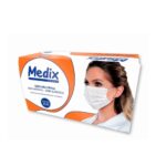 MASCARA TRIPLA COM ELASTICO BRANCA CX COM 50 UND - MEDIX