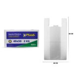 SACOLA REFORCADA BRANCA 40X50 - PLASK