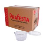POTE REDONDO 500ML C/ TAMPA ARTICULADA C/200 UNIDADES P771 - PRAFESTA
