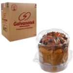EMBALAGEM PLÁSTICA COM TAMPA PARA PANETONE G43 CX COM 50 UND - GALVANOTEK