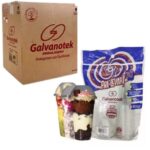 COPO E TAMPA BOLHA G 850 S/FURO CX C/180 CONJ. 500ML GALVANOTEK