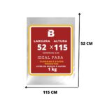 SACO PLASTICO SANFONADO 52X115 X 0,12 -1KG - POLIMPRESS