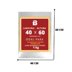 SACO PLASTICO 40X60X0,015 1KG - POLIMPRESS
