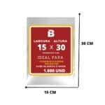 SACO PLASTICO PE 15X30X0,06 FRD COM 1.000 UND - EMPLAV